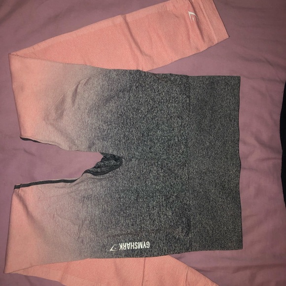 Small gymshark coral pink/grey ombré seamless legging - Picture 1 of 1